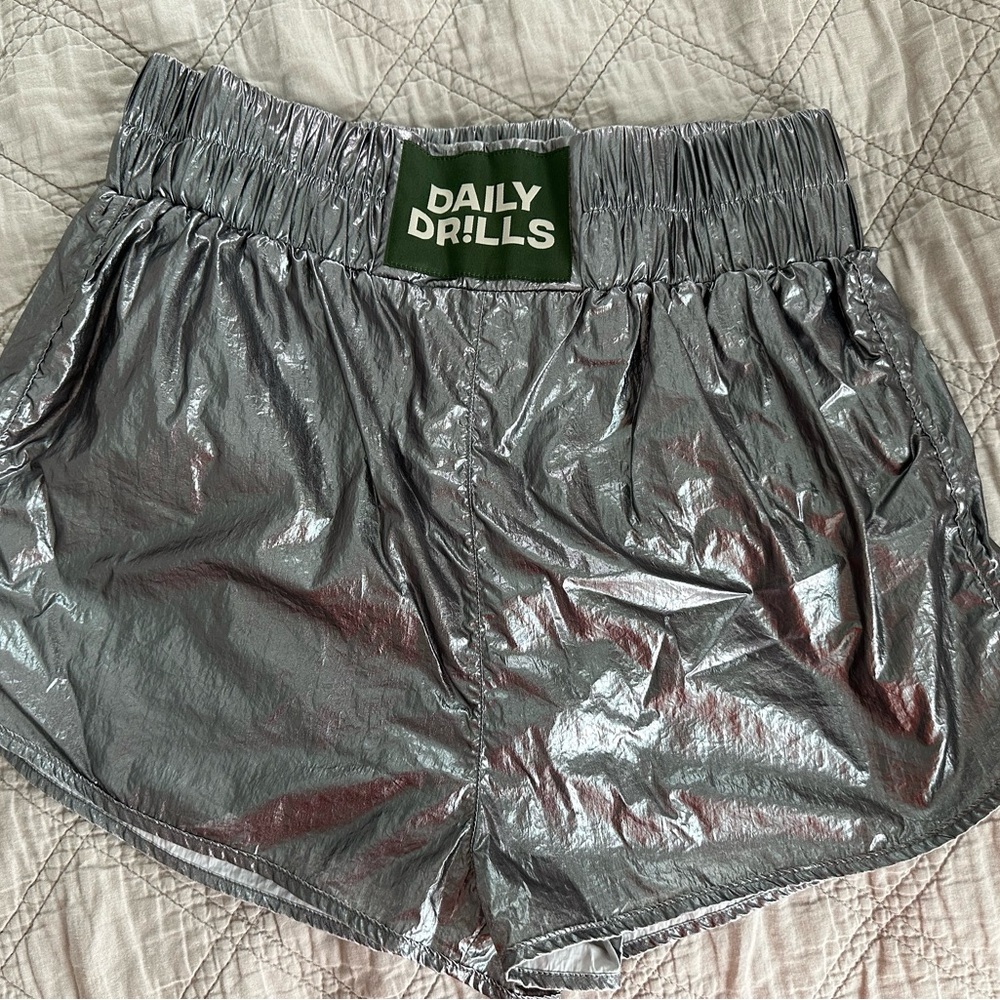 Daily Drills metallic shorts